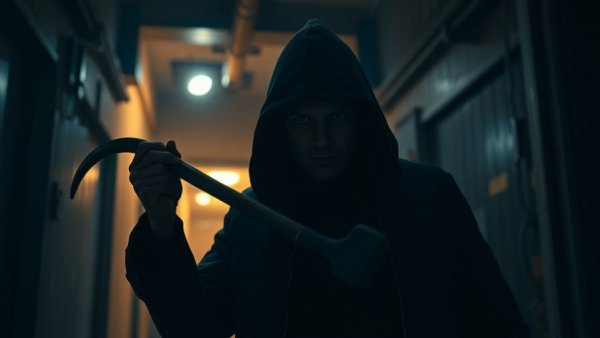 Moody scene of a mysterious figure, illustrating the hidden cost of defending life.