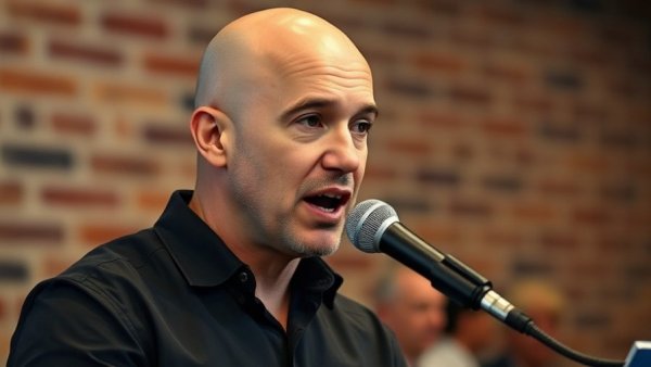 Bald man discussing dopamine habits affecting testosterone.