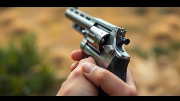 Tactical gear for personal safety: close-up of a revolver.