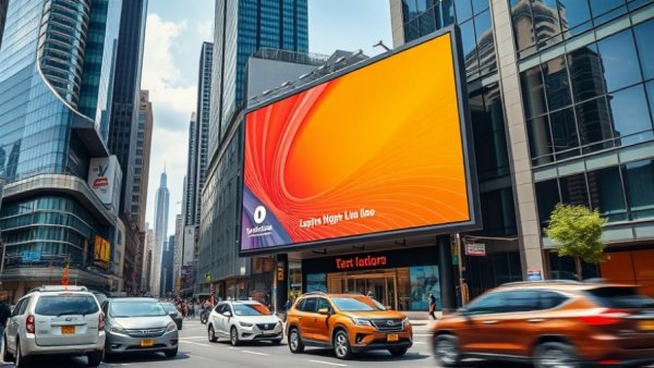B2B Out-of-Home Advertising on city billboard with busy street