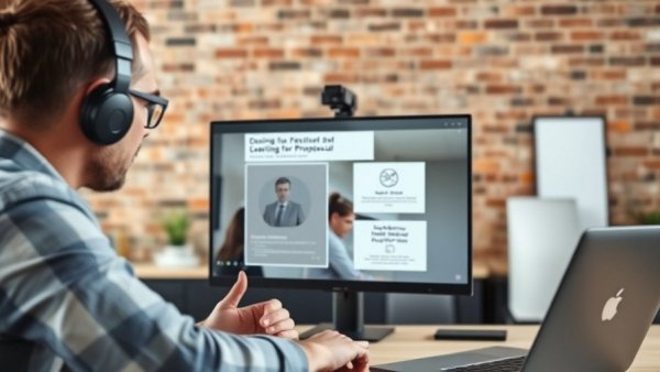 Professionals discuss design proposals to double close rates in a virtual meeting.