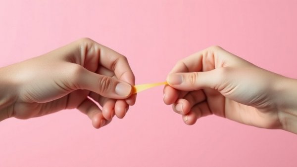 Hands stretching rubber band illustrating forming lifelong habits.