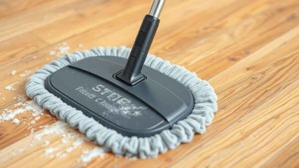 Steam mop cleaning a wooden floor, effective cleaning demonstration.