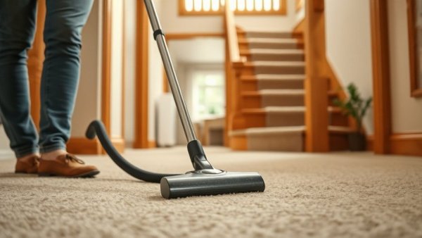 Free Carpet Cleaning service action in cozy home interior