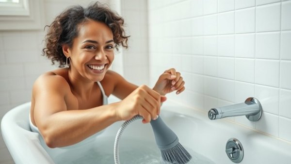 Favorite Cleaning Products of 2025: Innovative bathroom tool in action.