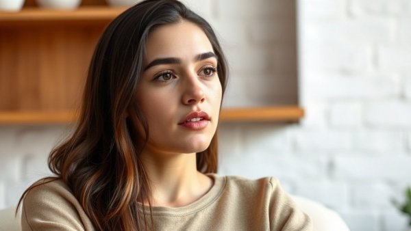 Professional woman discusses doubling your freelance earnings, seated and focused.