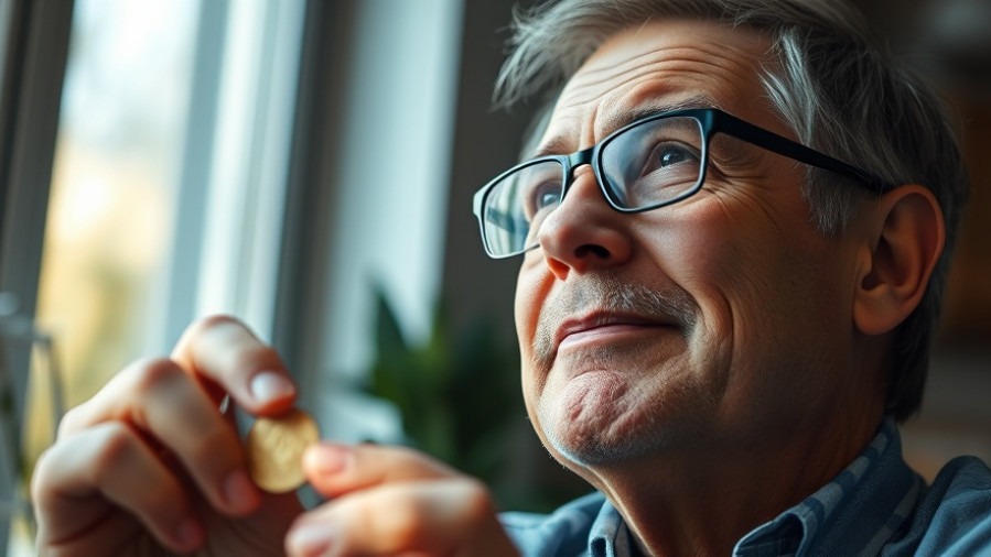 Thoughtful middle-aged man considering behavioral economics and decision-making strategies.