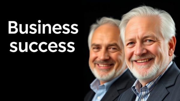 Two men promoting business success and financial literacy.