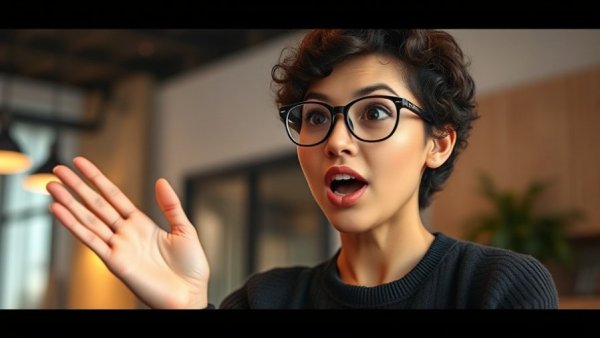 Ella Emhoff motivation concept with joyful expression indoors.