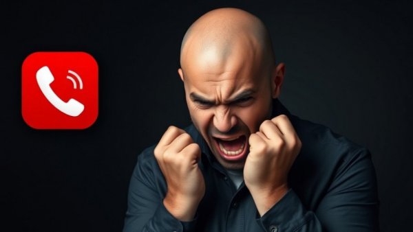 Frustrated man with declined phone call icon, illustrating Google Business Profile Calls issue.