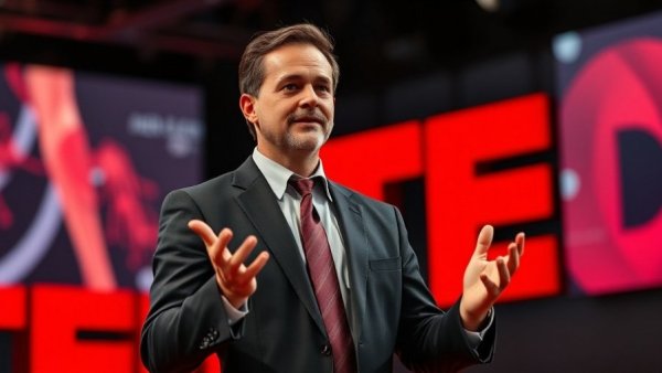 Speaker discussing blood flow at TED, blood viscosity diagnostics.