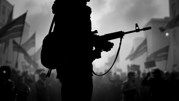 Silhouette of a person holding a rifle signifies rejection of Canadian gun confiscation policy.