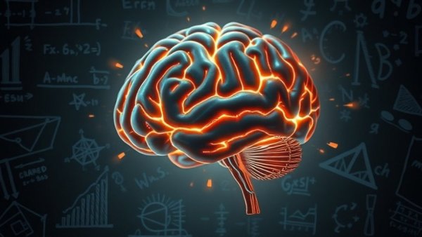 Signs You're Smarter Than You Think: Illuminated brain with creative sketches.