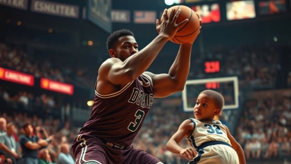 Today's athletes are built different: basketball players in intense game