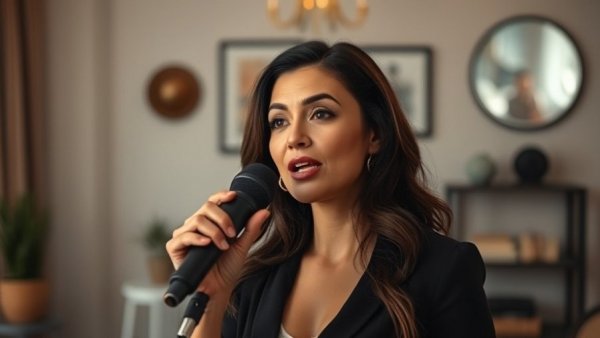 CRM Migration discussion by woman during podcast for boutique fitness owners.