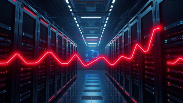 AI Data Center Power Demand illustration showing energy crisis.