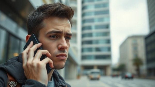 Young man on phone with concerned expression, exploring how the subconscious exposes fear.
