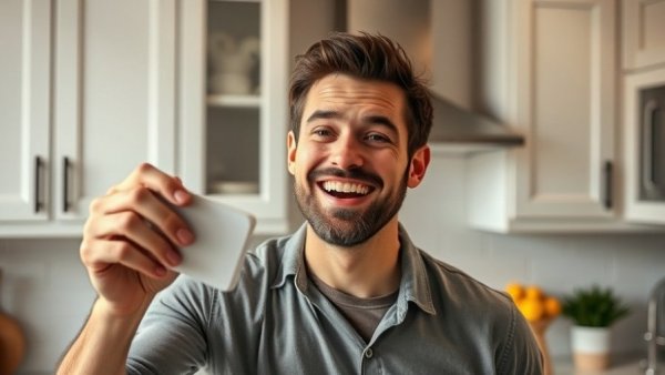 Man showing how to clean your water bottle with cleaning tablet.