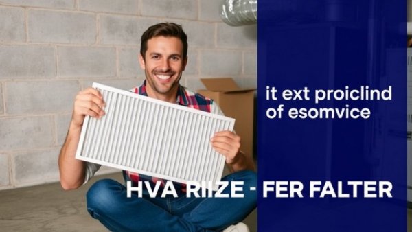 Person cleaning and replacing home filters in utility room.