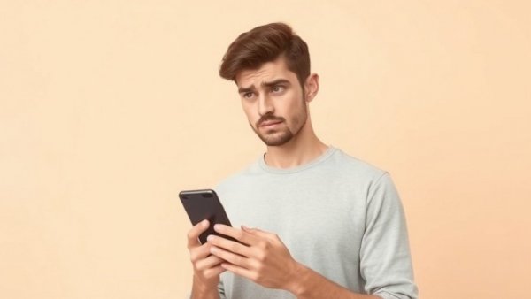 Young man contemplating phone, highlighting 'Silent Damage Sitting is Doing to Your Spine'.