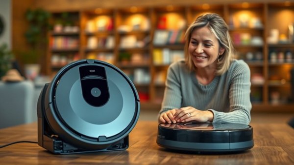 Roborock Qrevo Curv S5X Review image with robotic vacuum and reviewer.