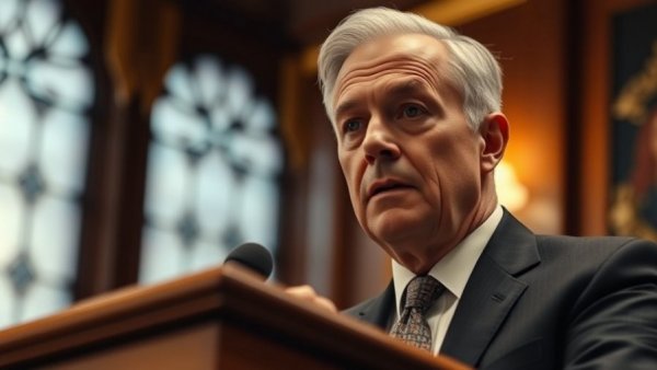 Speaker discussing Gun Rights in Virginia at a formal event.