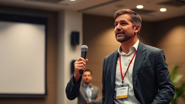 Future Festival testimonials speaker presenting at event.