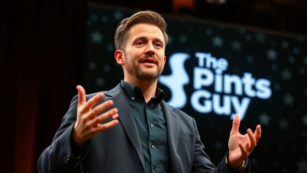 Brian Kelly The Points Guy success story: Speaker on stage at awards.