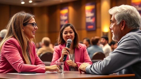 Women for gun rights discussion at conference.
