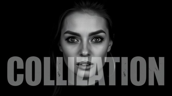 Confident woman with bold text overlay on black background.