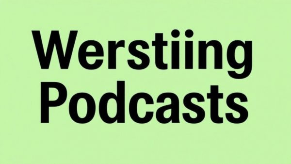 Minimalist podcast logo on green background.
