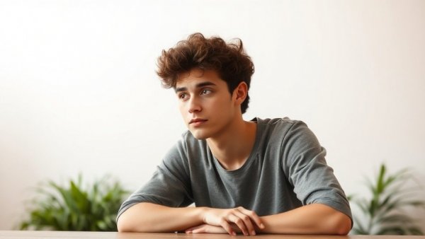 Young man considering the importance of alt text for web accessibility.