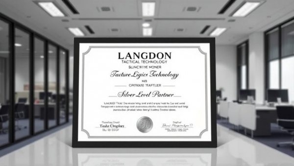 Langdon Tactical Technology Silver-level Partner certificate in a sleek design.