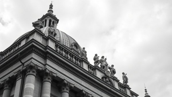 Monochrome architecture of classic dome, New England Firearms Advocacy Conference