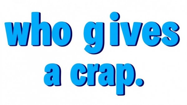 Who Gives A Crap logo in blue bold font on white background.