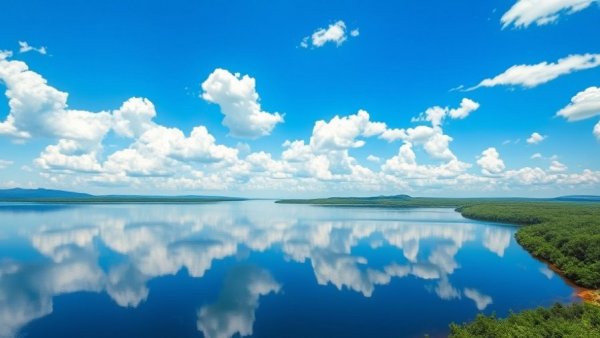 Stunning lake reflection scene, Make America Healthy Again initiative focus.