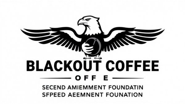 Blackout Coffee partnership with Second Amendment Foundation logo design