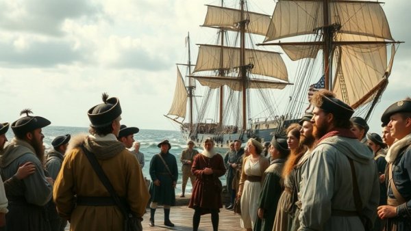 Explorers embarking on a historic sea voyage, Decisions That Changed History Forever.