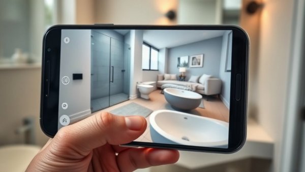Enhance your design consultations with AR app on smartphone.