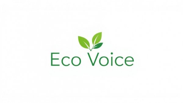 Eco Voice green logo with leaves for supply chain compliance.