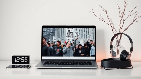 VCDL Legislative Update with laptop, protest image, and live stream details.