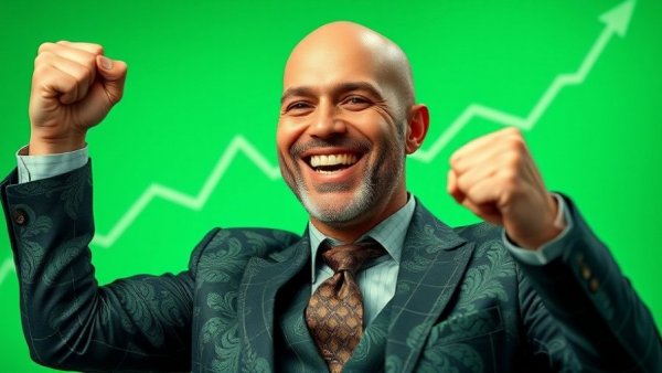 Confident businessman with financial growth chart, Magic Number for Financial Security