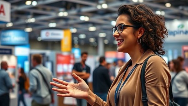Confident woman discussing at a convention, Gun Owners' Fight for Rights.
