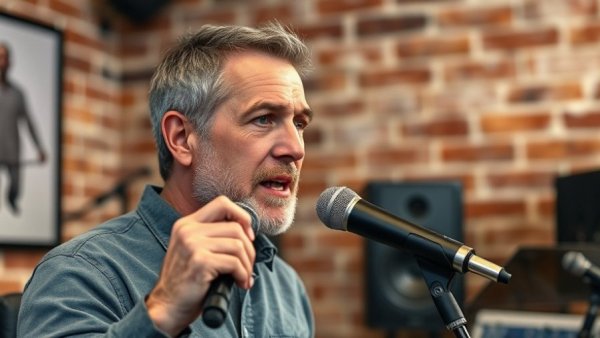 Middle-aged man engaged in discussion, highlighting 'Restoring Life at 45'.