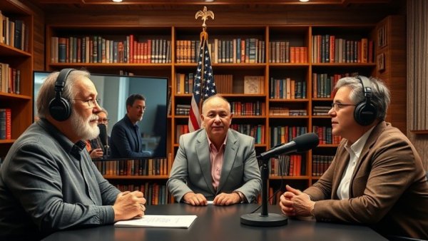 Virtual talk show discussing American firearm manufacturing.