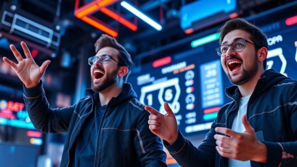 Dynamic AI competition scene highlighting the future of local SEO.