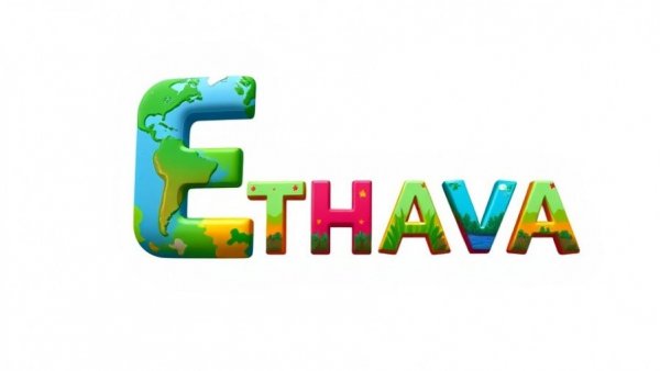 Colorful Earth-themed logo for brand design