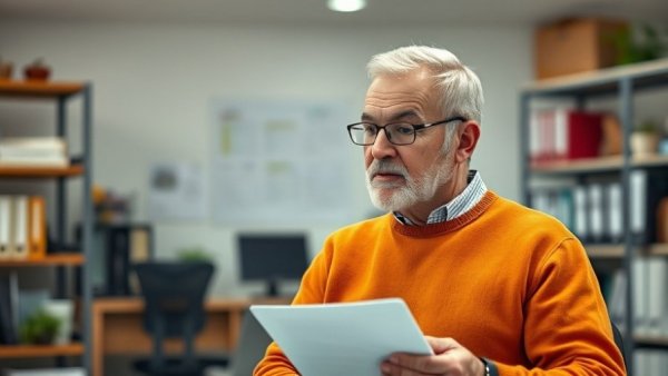 AI Gains Don't Always Reach Workers: Middle-aged man discusses in office.