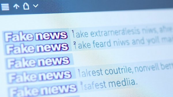 Close-up search results illustrating media bias and fake news.