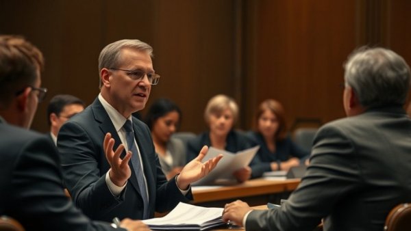 Formal meeting discussing Trump EPA consumer choice with suited individuals.